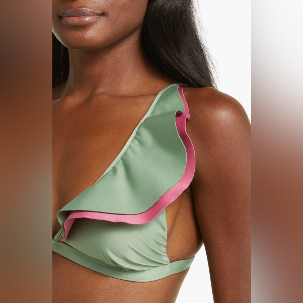Farm Rio Ruffle Bikini Top, Size Large, $$115 - Picture 4 of 12